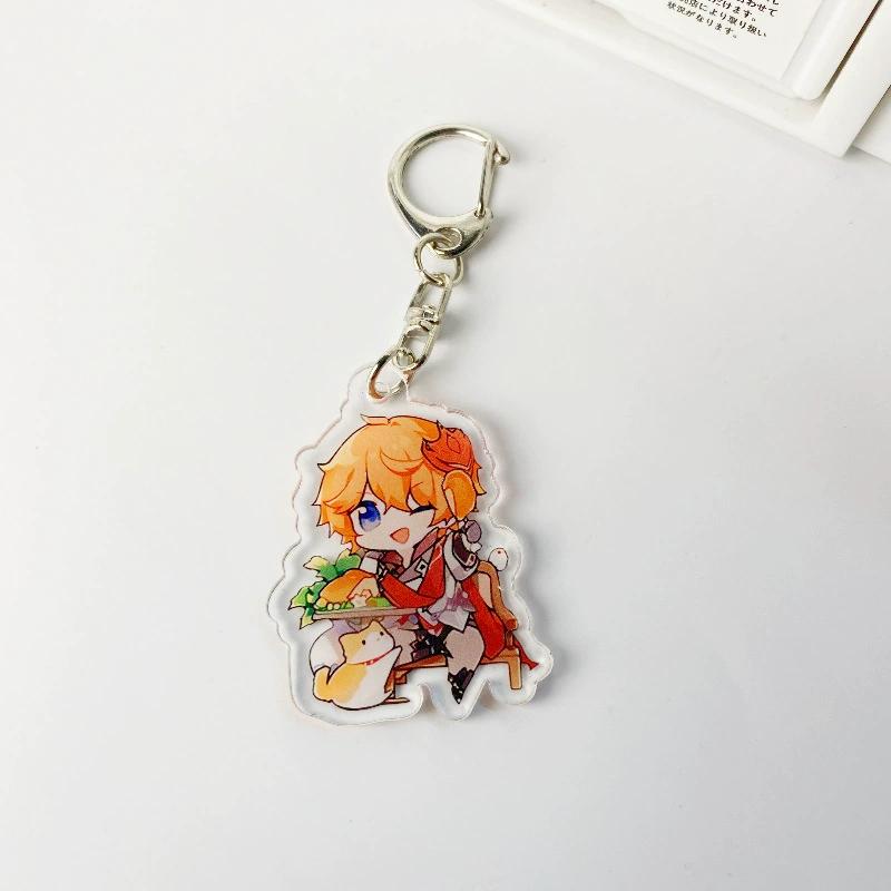Genshin Impact Game Keychain Pendant Naxida Wendi Zhong Lirong Ke Li, Scattered Soldiers, General Thunder, Ying