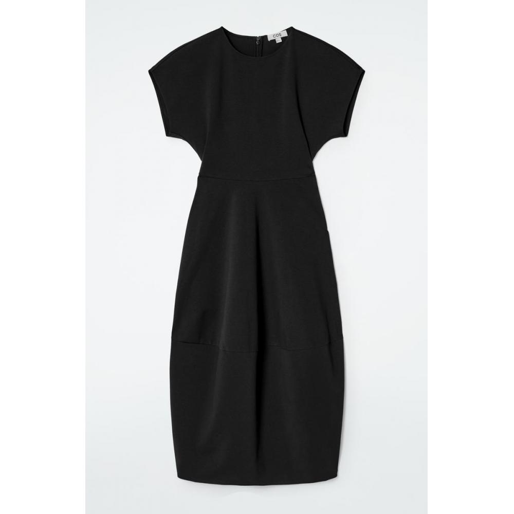 

Cos Japan Sculpted Cotton Midi Dress Black/XS