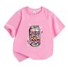 Kids Boys Girls Crew Neck Short Sleeve 100% Cotton T-Shirt, Cute Holographic Soda Can Print You Are My Soda Pop Graphic Casual Soft Daily Tee for Chil