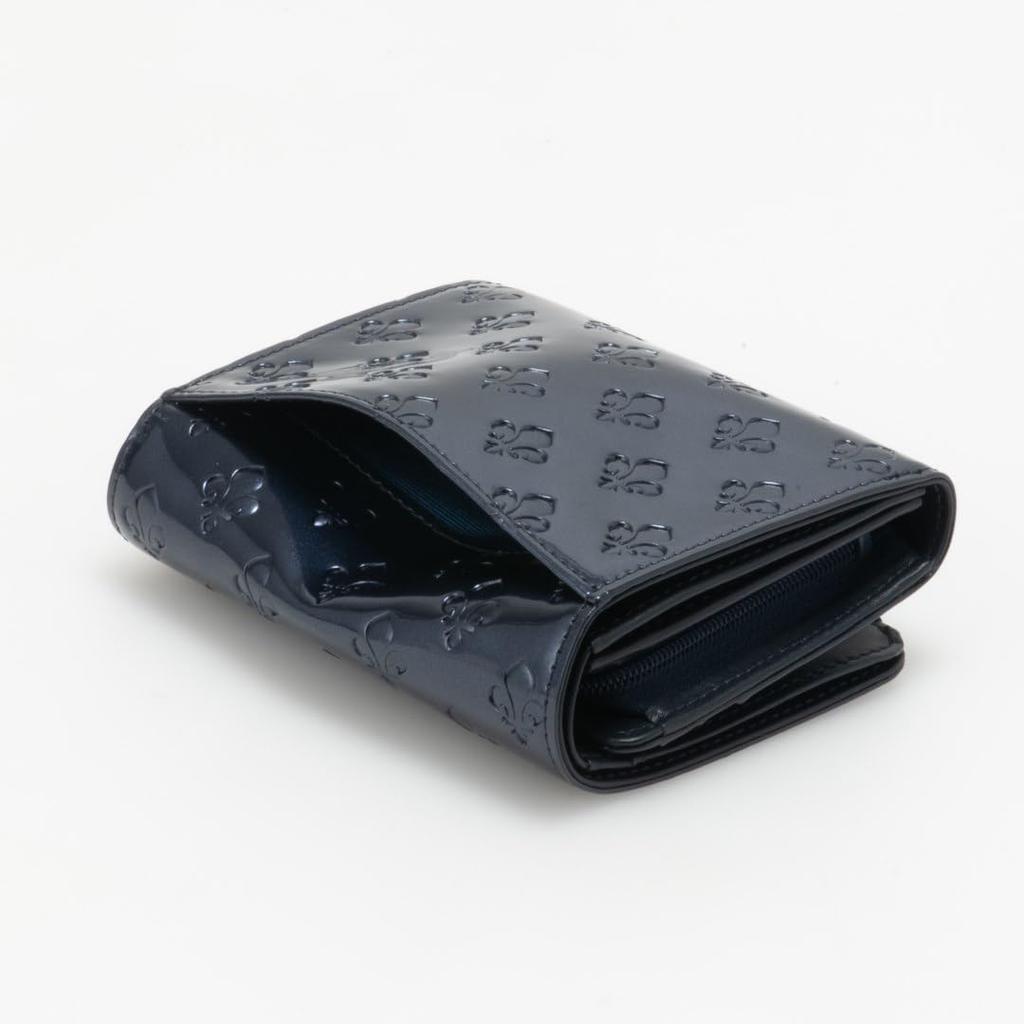Patrick Cox Glitter Lily Bifold Wallet in Enamel with Glitter Kings Pattern Navy (PXLWDBS1)