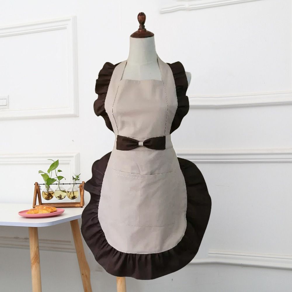 Stain Resistant Cooking Apron Wear-resistant Gardening Apron Lady Sleeveless Apron  Restaurant