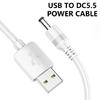 Superior 1M Charging Cable USB To DC5.5x2.1mm Construction, Precisions Power Delivery for Electronics