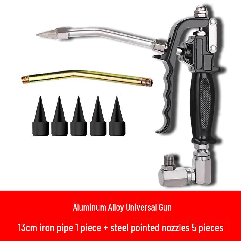 Yellow Universal High-Pressure Pneumatic Grease Gun with Leak-Proof Handle and Electric Nozzle Accessories