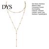 Premium Quality Jewelry Ladies Lariat Necklace Women Y-Shaped Pendant Beaded High-end Alloy Chain Drop Hypoallergenic Gift for Her