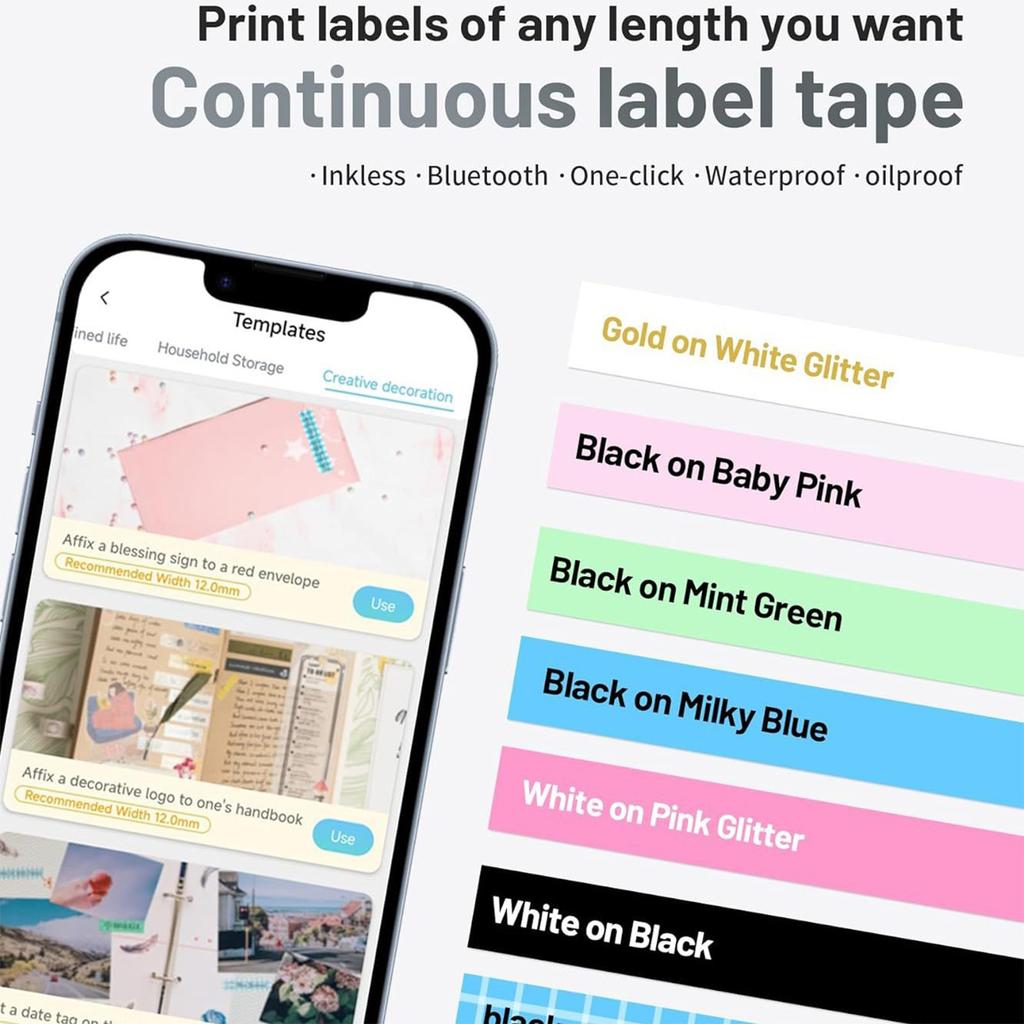 portable mobile phone bluetooth label printer thermal transfer label machine ribbon printer