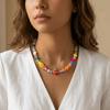 Resin Colorful Fish Necklace Ceramic Beaded Necklace Lovely Fish Charms Pendant  Vacation