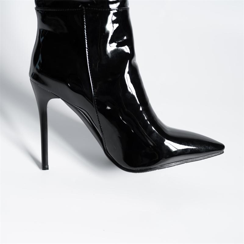 Thigh High Boots Women Patent Leather Sexy Point Winter Tall Long Party Shoes Female 2025 New Trends Black Over the Knee Boots