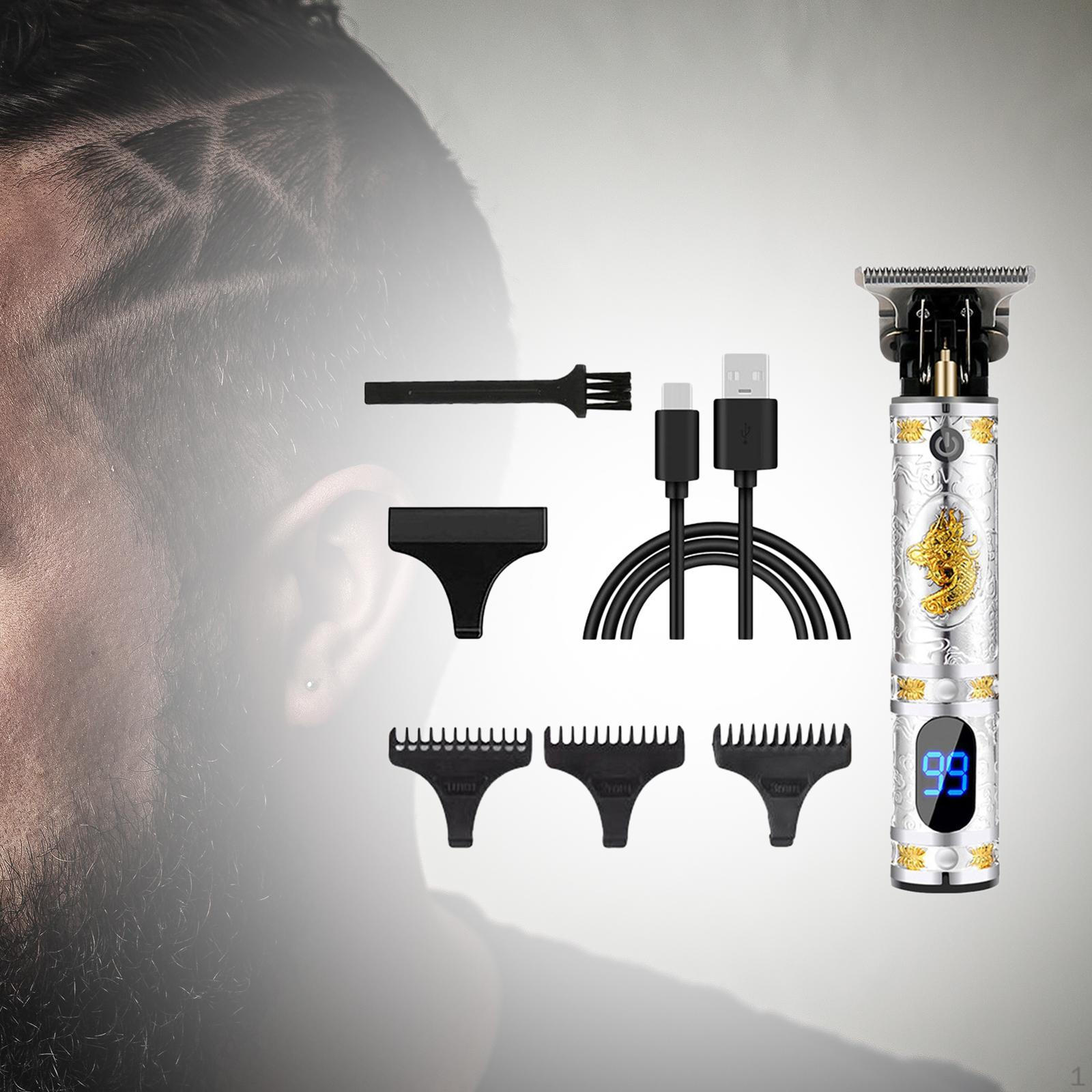 Продвинутый набор для стрижки мужских волос с цифровым экраном Silver