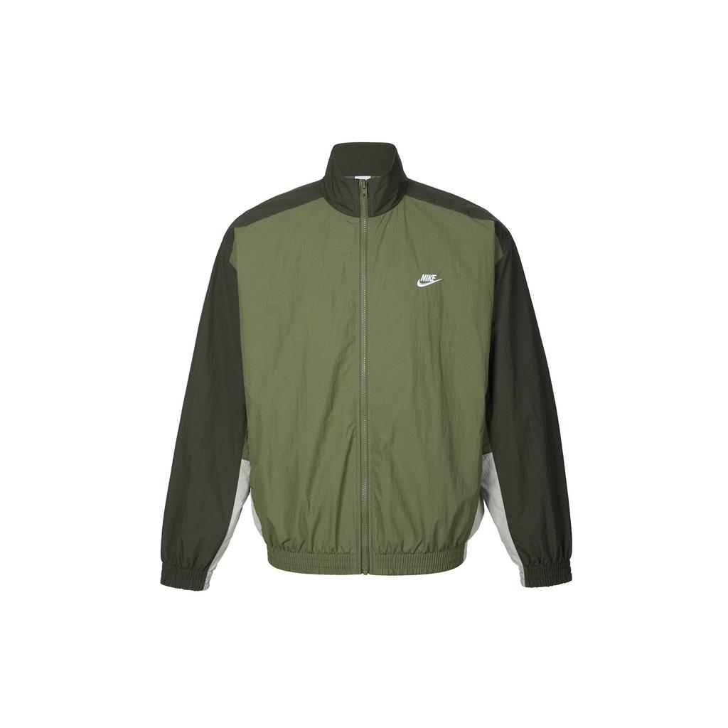 Nike Jackets Men's Olive Green Stand Collar Moderate Other HQ6110-222