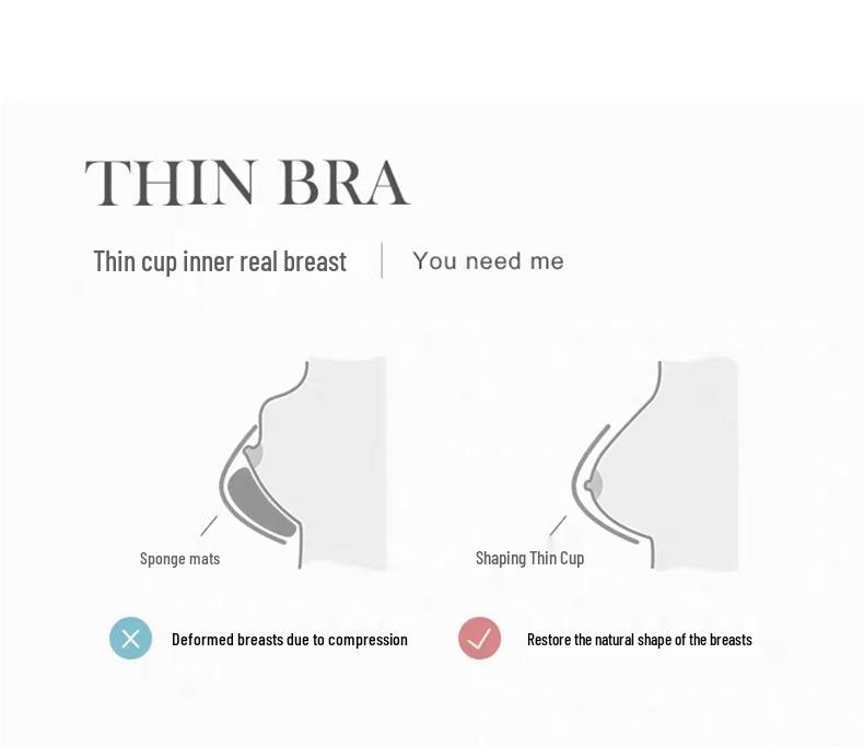 Adjustable Anti-Sagging Plus Size Lace Bra for a Slimmer Big Bust Look with Side Support