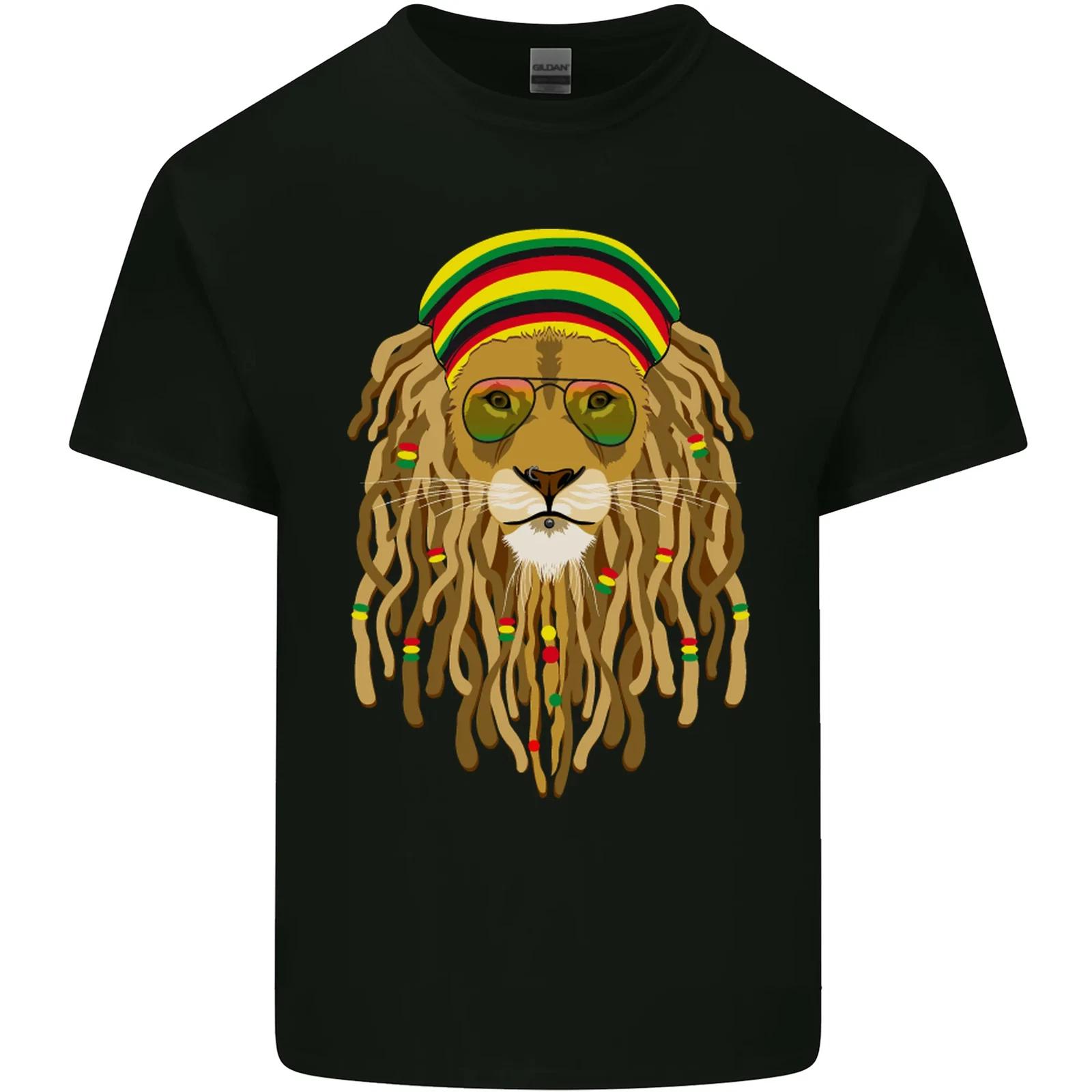 Dreadlock Rasta Lion Jamaica Jamaican Kids T-Shirt Childrens 4XL