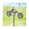(Frog) Vintage Bicycle Metal Wind Spinner - Garden Yard Lawn Decoration