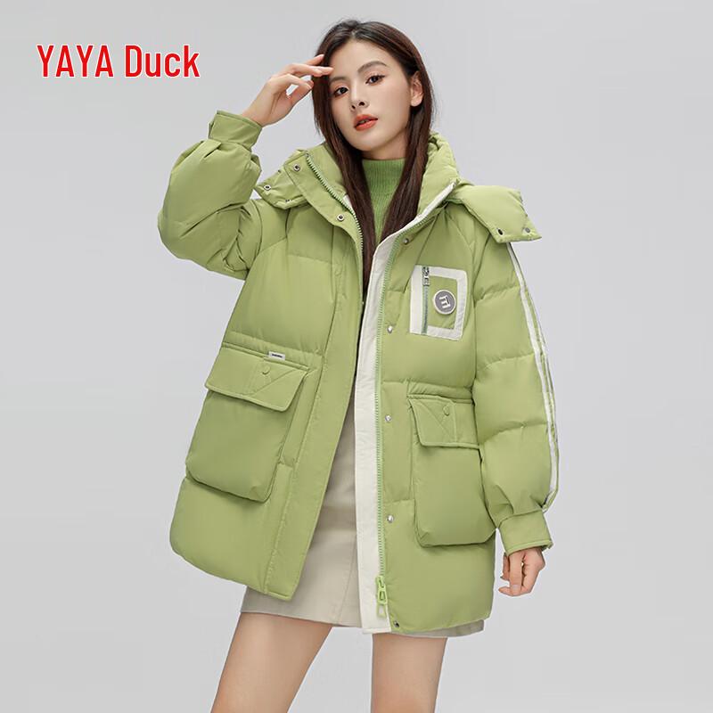 

Женский пуховик средней длины YAYA с капюшоном M