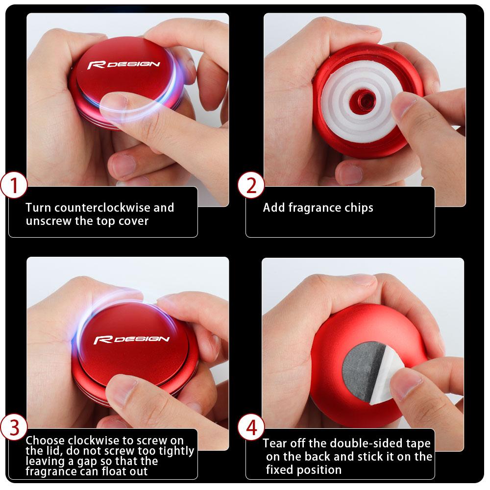 Car Air Freshener Solid Perfume Rotating Aromatherapy Decor Accessories For Volvo XC90 XC60 C30 T6 S60 C70 XC40 V40 XC70 V70 V60