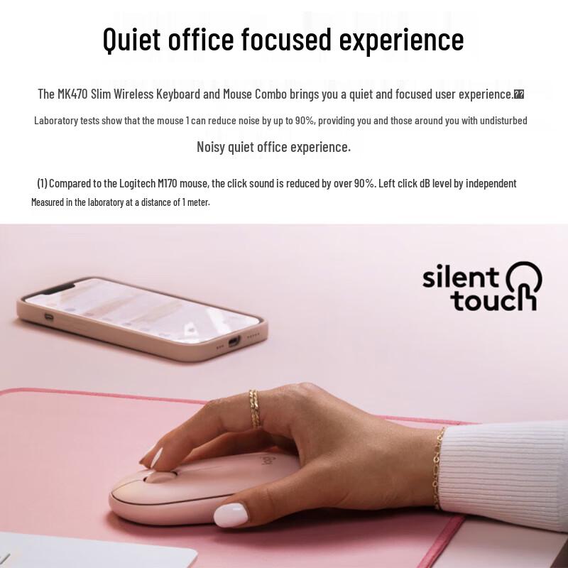 Logitech MK470 Slim Full-Size Wireless Keyboard and Mouse Combo