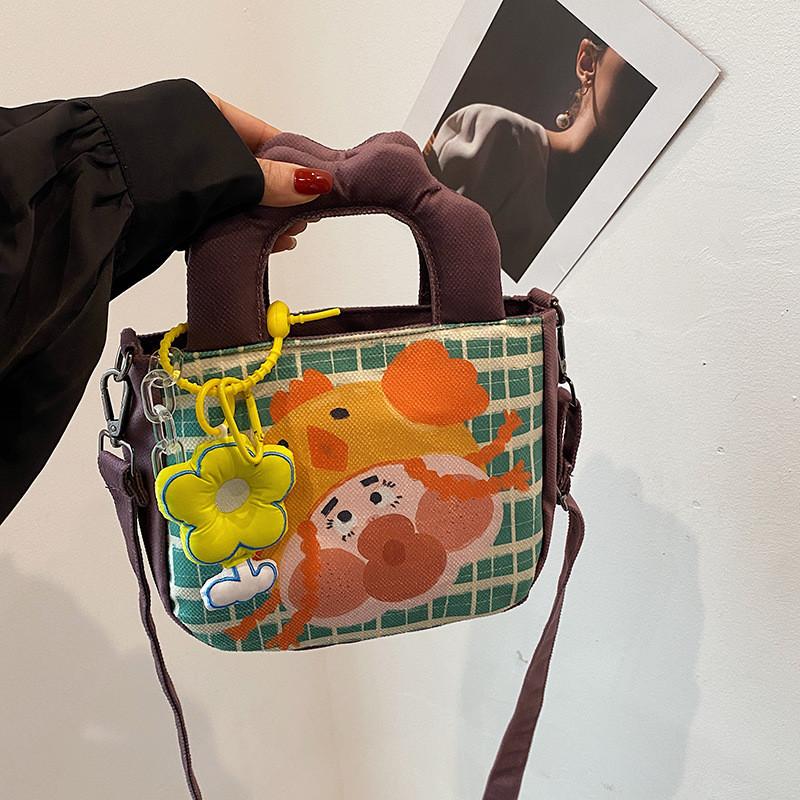 Large Capacity Graffiti Illustration Bag Personalized Handbag Bag Crossbody