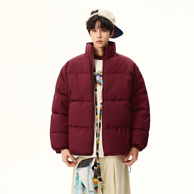 

TOM ADAM Men s Solid Stand-Collar Padded Jacket 3XL