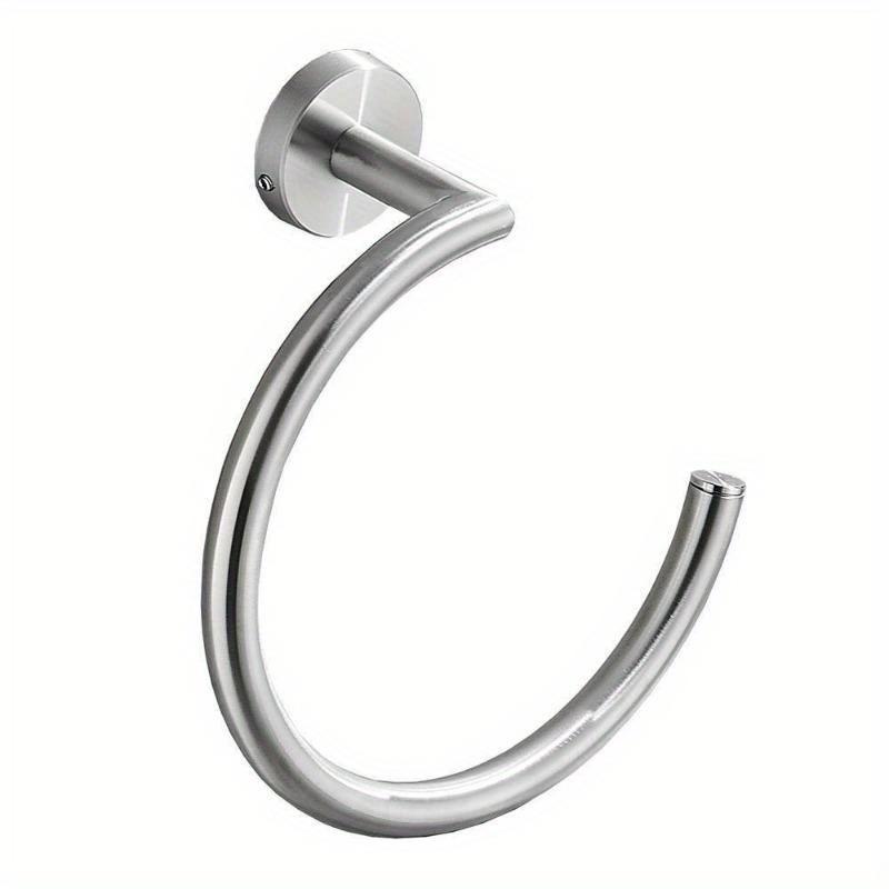 Nordic Round Stainless Steel Black Towel Ring Hanging Ring Wipe Hand Towel Hanger Round Ring Wall