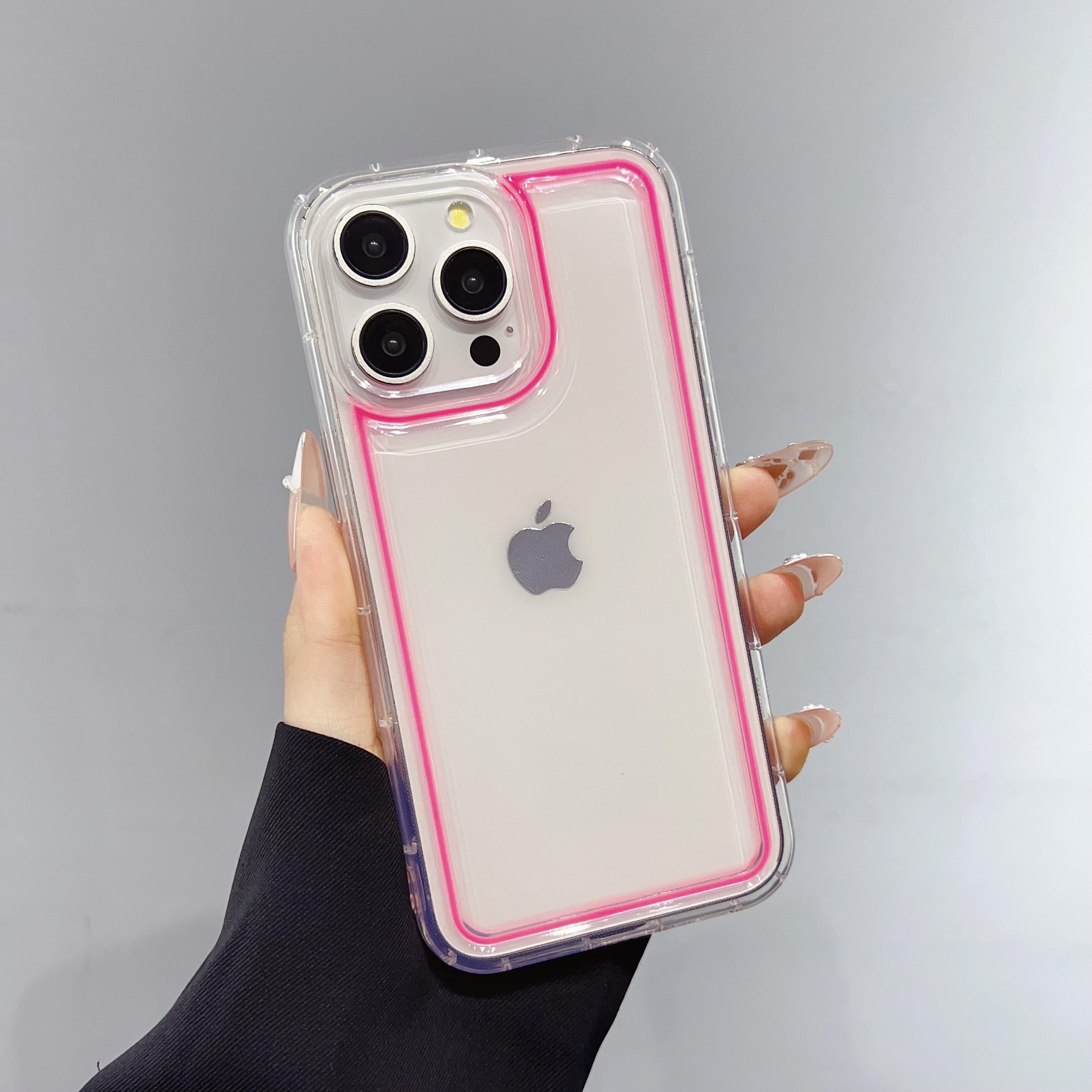 

Прозорий чохол для телефону Luxury Night Light Luminous для iPhone 16 15 Plus 16 11 12 13 14 Pro Max 15 Pro Max Soft Air Cushion Back Cover For iPhone 16&Case & Strap