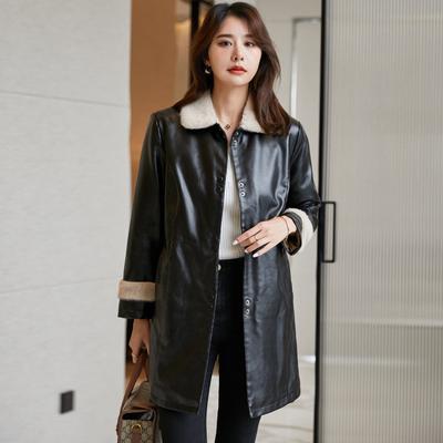Leather Jacket Winter Plush Women's Jacket Outdoor Plus Velvet Warm Coat Casual Fashion Jacket