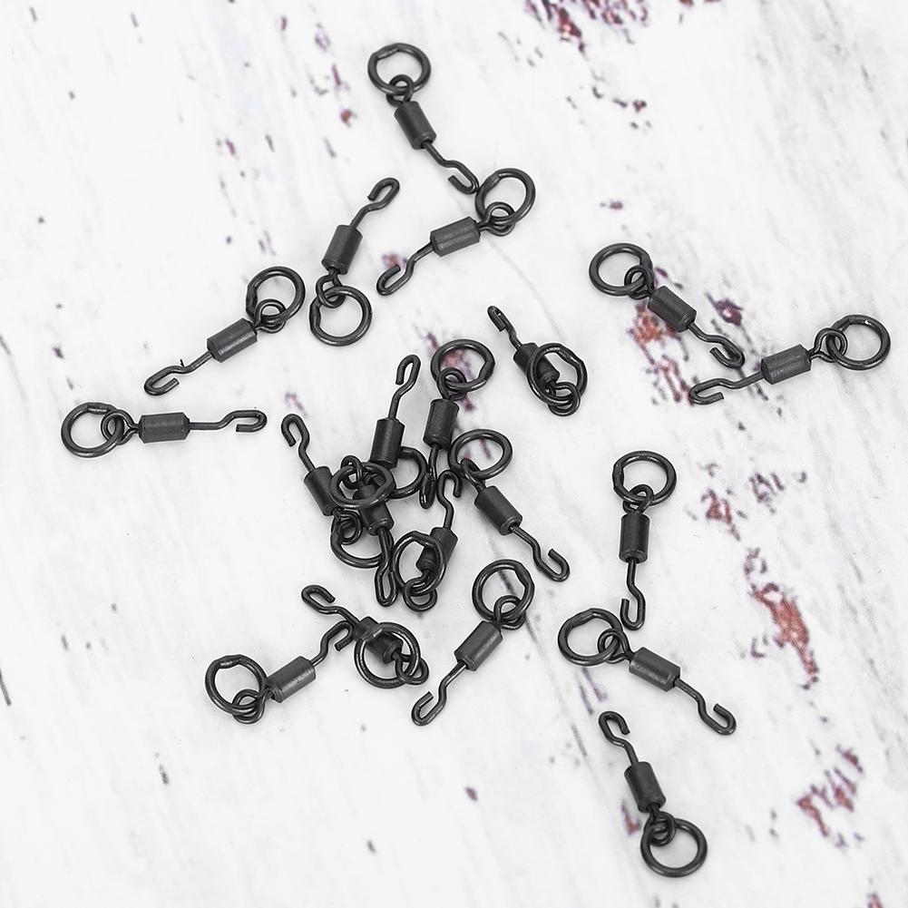 60pcs Universal Spinner Swivels Connector Single Hook Fast Change Carp Fishing Tackle Accessories