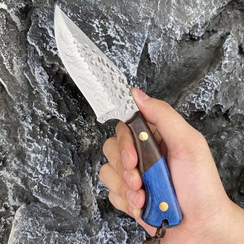 Stainless Steel Kitchen Knives Meat Cleaver Forged Boning Knife Barbecue Fishing Butcher Knife with Sheath