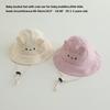 Baby Girls Sun Hat 48-50cm Cotton Panama Kids Bucket Hat UV Protection Baby Beach Hat Boys Girls Spring Summer Cute Ear Design