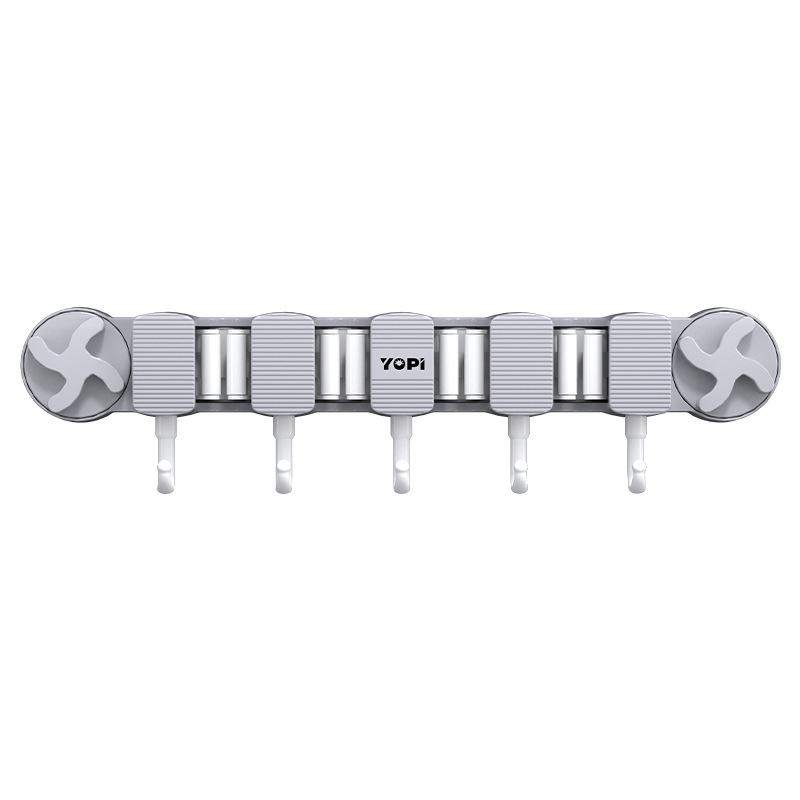 No-Drill Suction Cup Mop Holder – Wall-Mounted Storage Hook for Bathroom, Toilet, Balcony