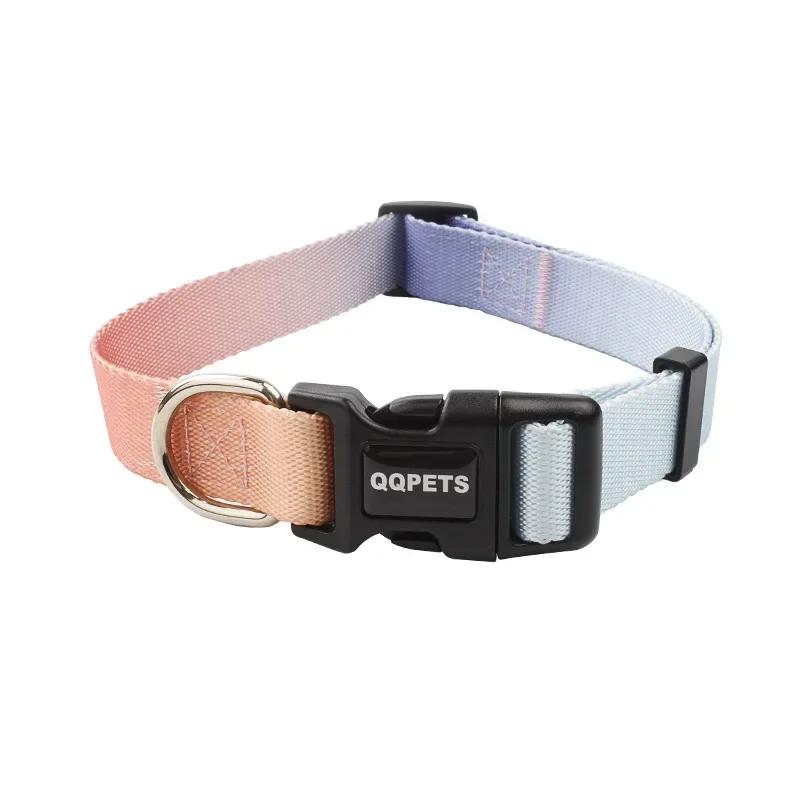 Personalized Cat Collar Adjustable Leather Nylon Pet Cats Necklace Custom Puppy Kitten Name Collars Anti-lost Cat Accessories
