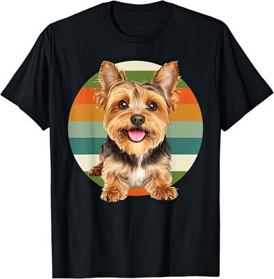 Yorkshire Terrier Hund Yorkie Liebhaber Retro Kreis Geschenk T-Shirt