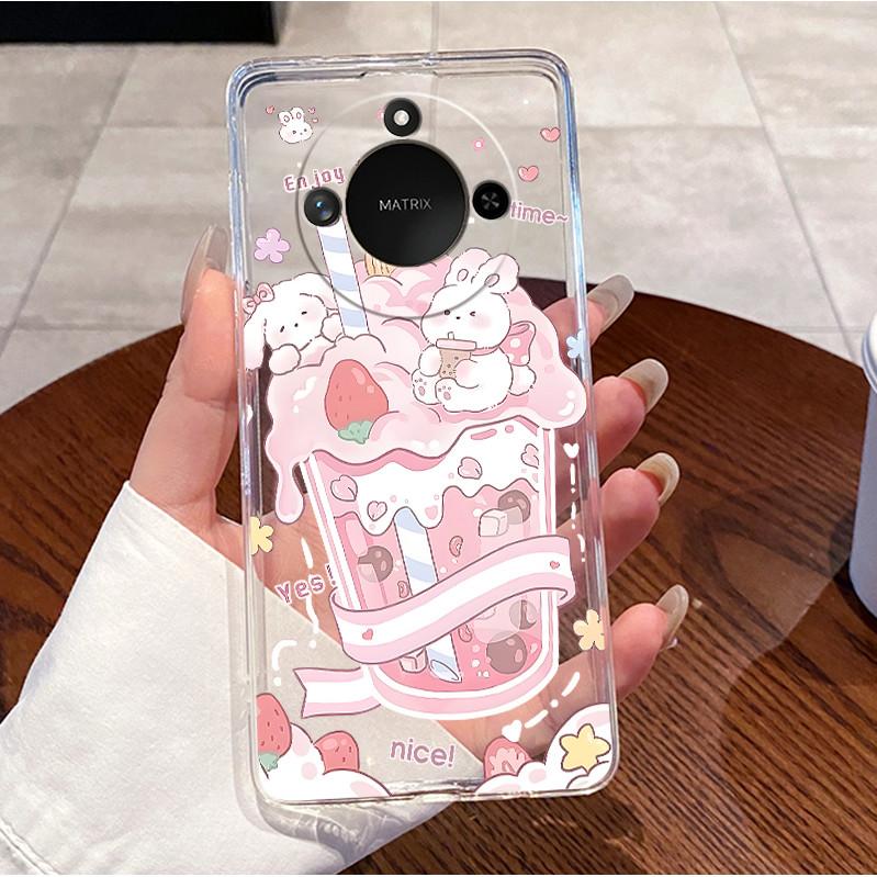 For Honor X9C Smart 5G Casing Clear Luxury Cute Love Rabbit Funny Cool TPU Soft Silicone Phone Case HonorX9C Smart 5G Back Cover