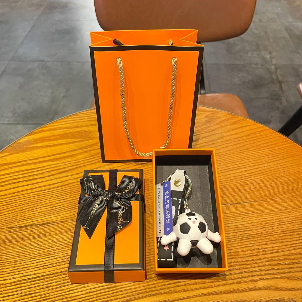 Original Badminton Figurine Keychain Fashionable Fun Cartoon Tennis Pendant Small Gift Football-related Souvenir