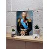 Nicholas II Tsar Portrait Vintage Tin Sign Wall Decor
