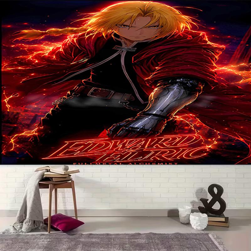 1pc Fullmetal Alchemist Tapestry, Living Room, Bedroom, Office, Party Decor, Ideal Festive Gift