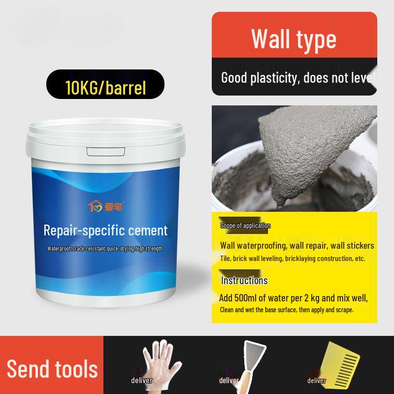 Quick-Drying Cement Floor Repair and Leak-Stop Filler for Home Use