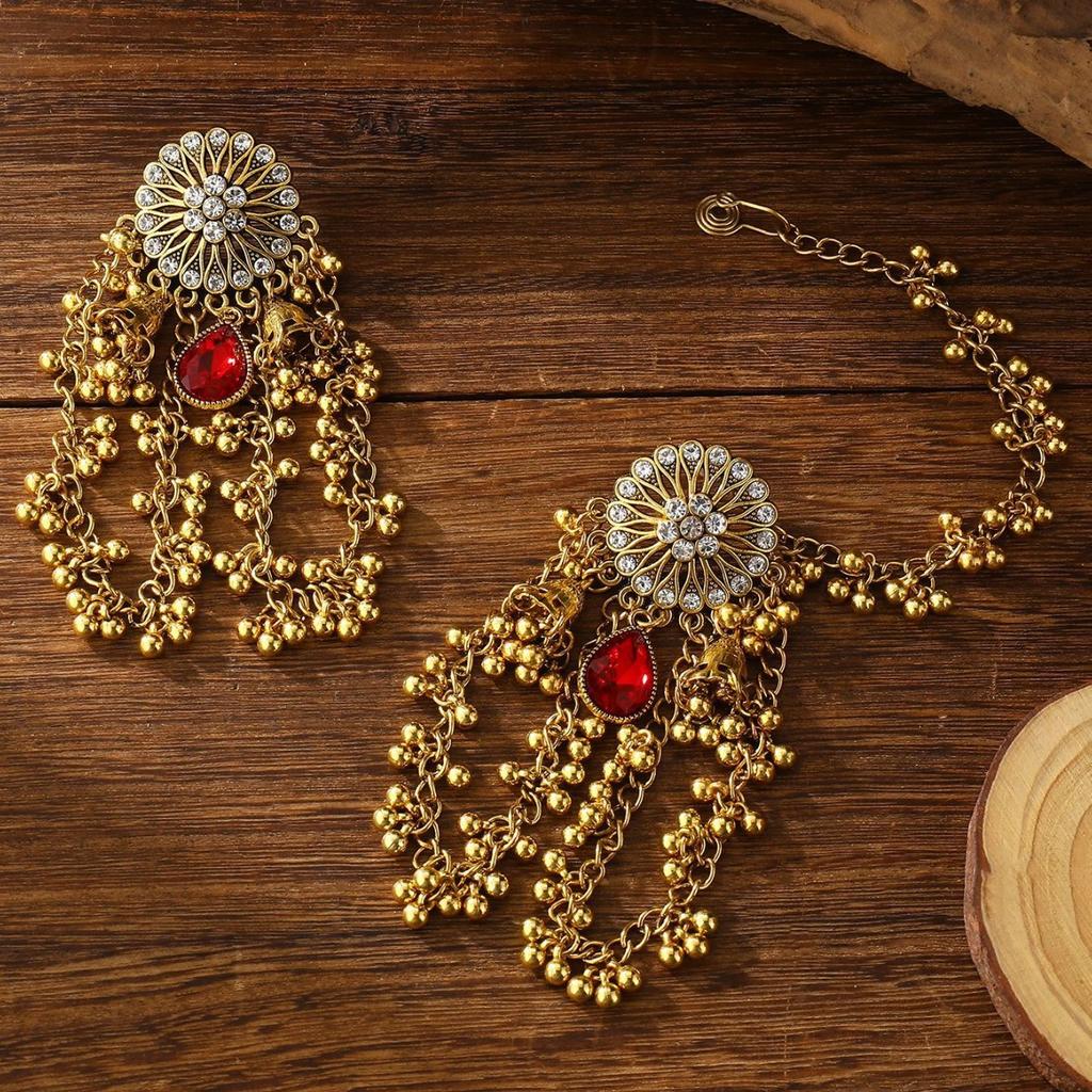 Vintage Boho Tassel Earrings and Necklace Set Ethnic Geometric Jewelry Wholesale