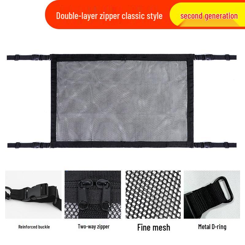 Roof Cargo Suitcase & Travel Clothesline with Mesh Pocket for Outdoor and Off-road Tours