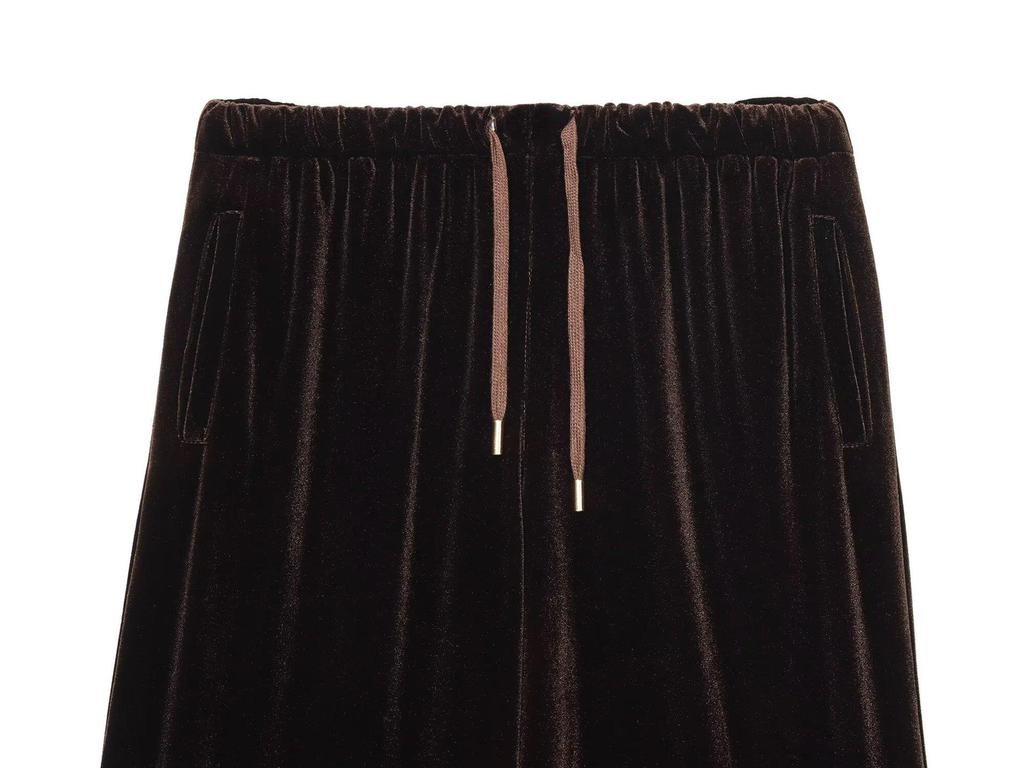 European & American Style Hooded Velvet Coat and Wide-Leg Pants - Autumn Collection