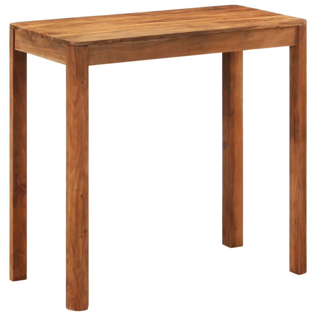 Solid Acacia Wood Bar Table with Honey Colored Finish 110 x 55 x 106 cm