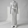 Women'S Simple Casual Fashion Suit Spring/Summer New Versatile Commuting Knit Two-Piece Set