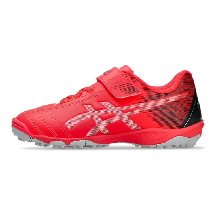Asics Junior 6 Artificial Turf Low Top Soccer Shoes Kids Soccer Shoes Red Gray 1104A045-702