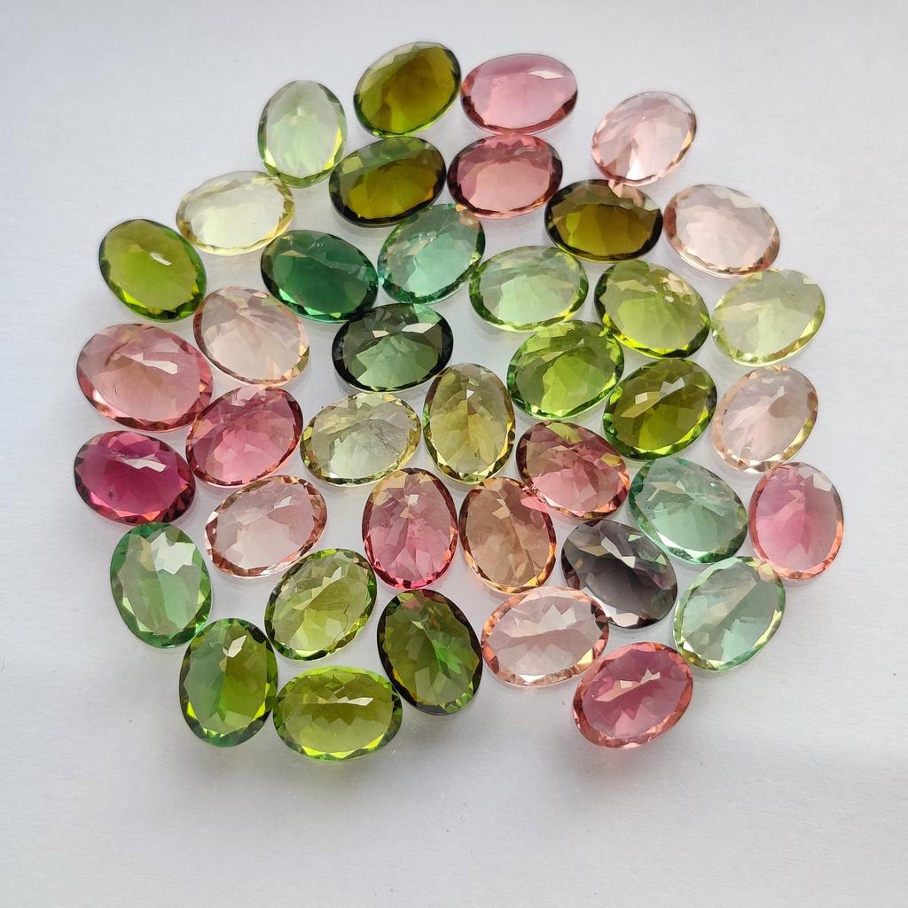 Natural Tourmaline Mix Lot, 10 Pieces Lot, Multi Tourmaline Faceted Gemstone Lot, Multi Tourmaline October Birthstone For Making Jewelry.