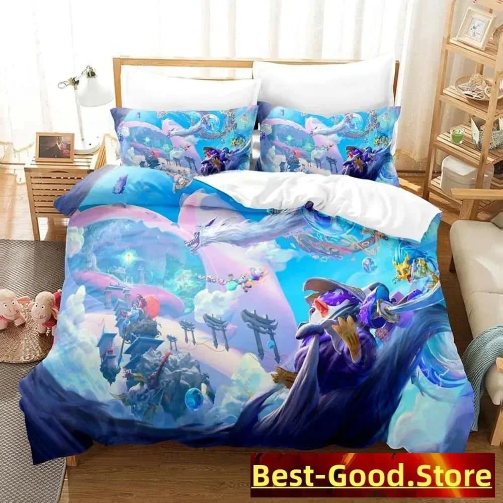 3D Game Teamfight Tactics Bedding Set Single Twin Full Queen King Size Bed Set Adult Kid Bedroom Duvetcover Sets Home Textiles