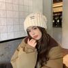 Letter Women Pattern Knit Hat With Acrylic Material And Wind Features Resistant