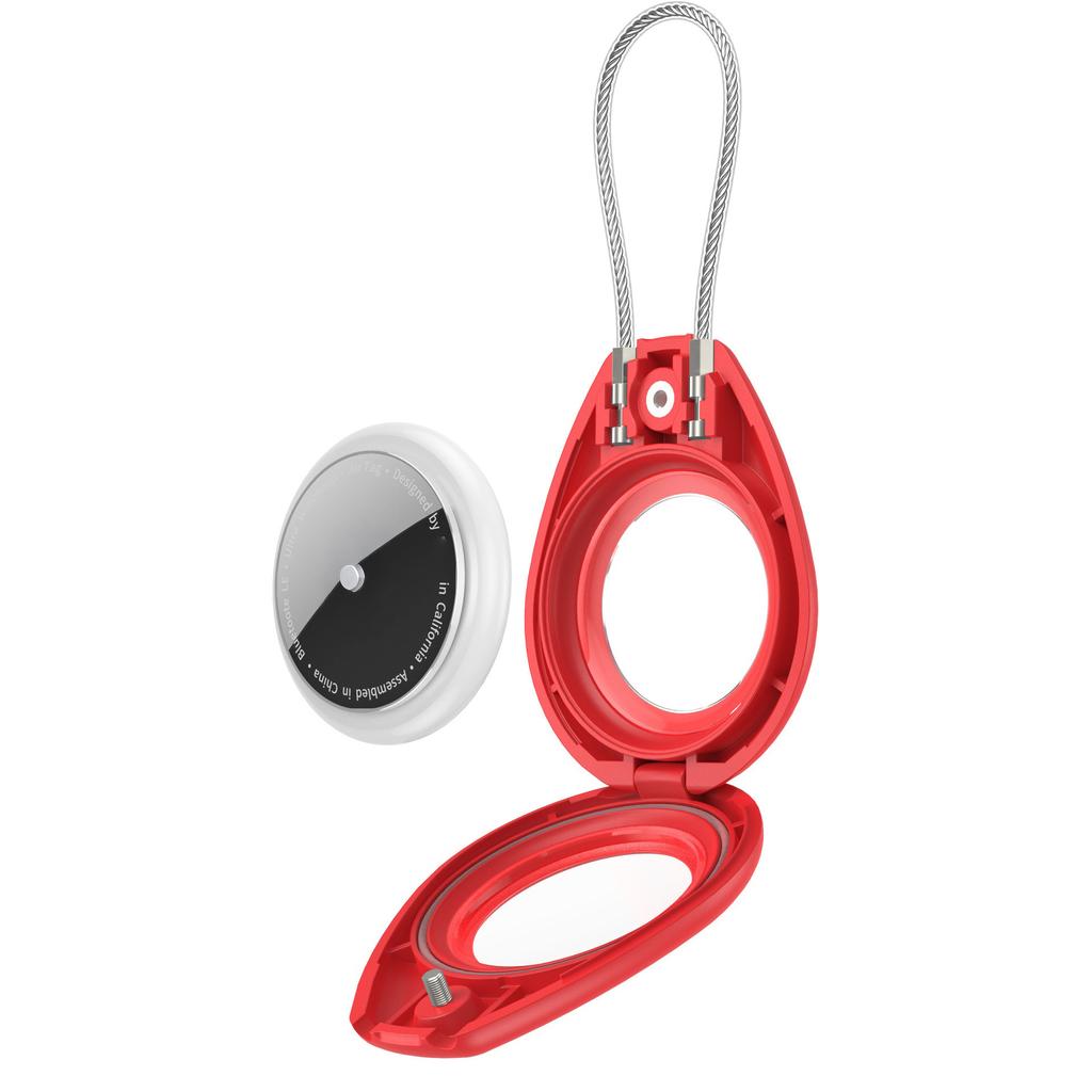 CP27 For Apple AirTag Protective Case Clear PC Full Coverage Anti-Loss Tracking Device Cover