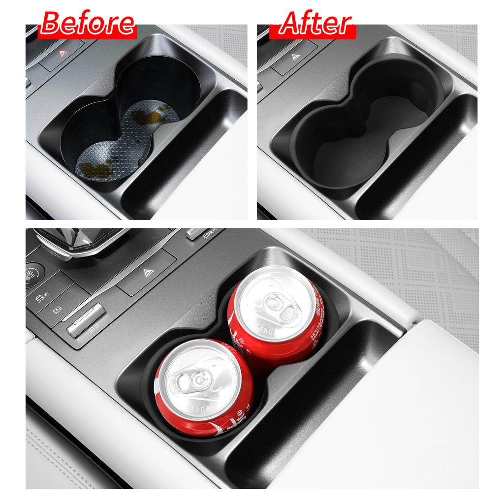 Pentru BYD Yuan Pro 2025 2025 Suport de pahar Cutie de depozitare Absorbție șoc Cotieră centrală Tavă pentru pahare Silicon Aranjare Negru