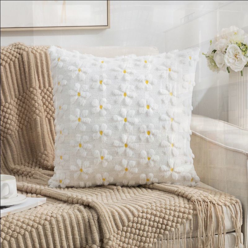 Husă de pernă 3D nouă, pluș jacquard matlasat, pentru canapea, dormitor, pernă, pernă pentru tăblie