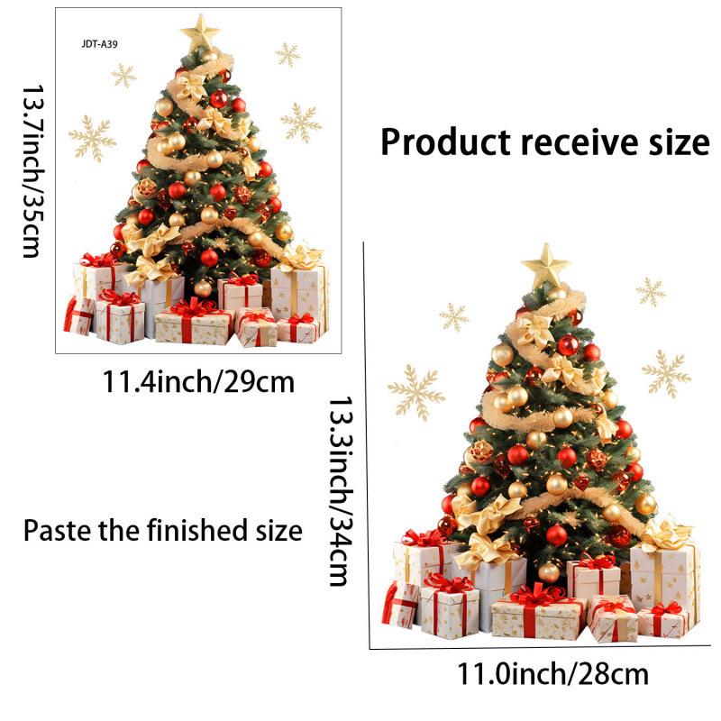 Festive Xmas Tree & Holiday Decor Window Stickers