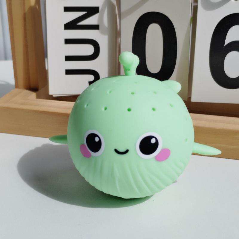 Creative Suction One-Horned Whale Pinch Music Children Play In The Water Happy Ocean Small Animal Toy Decompression