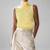 Fall New Women's Sleeveless Knit Tank Top, Simple High Neck Knit Vest Top for Women, European & American Style